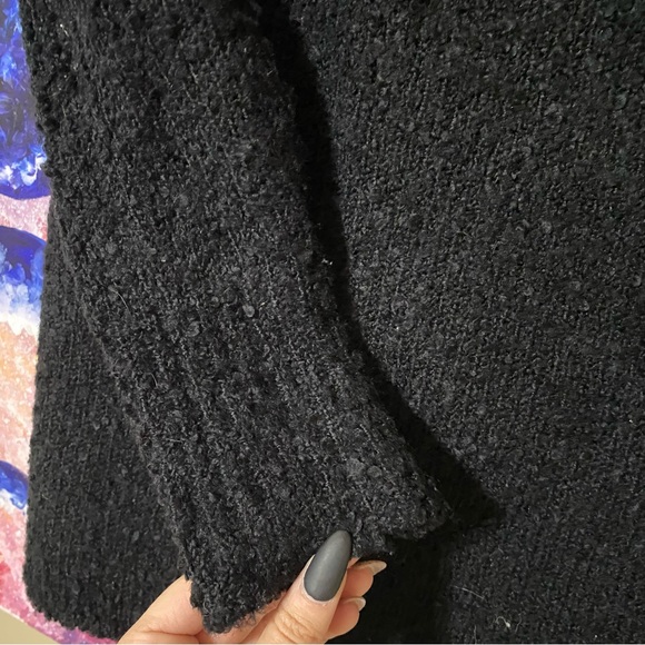 🎉3/$20 CLEAR OUT SALE!🎉 Black Off-Shoulder Sweater - Picture 3 of 3